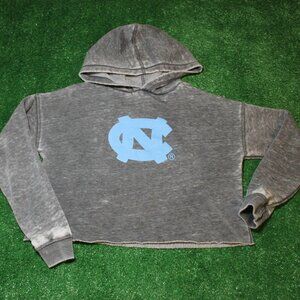 🩵Chicka-d North Carolina Tar Heels Campus Hoodie charcoal burnout wash fleece